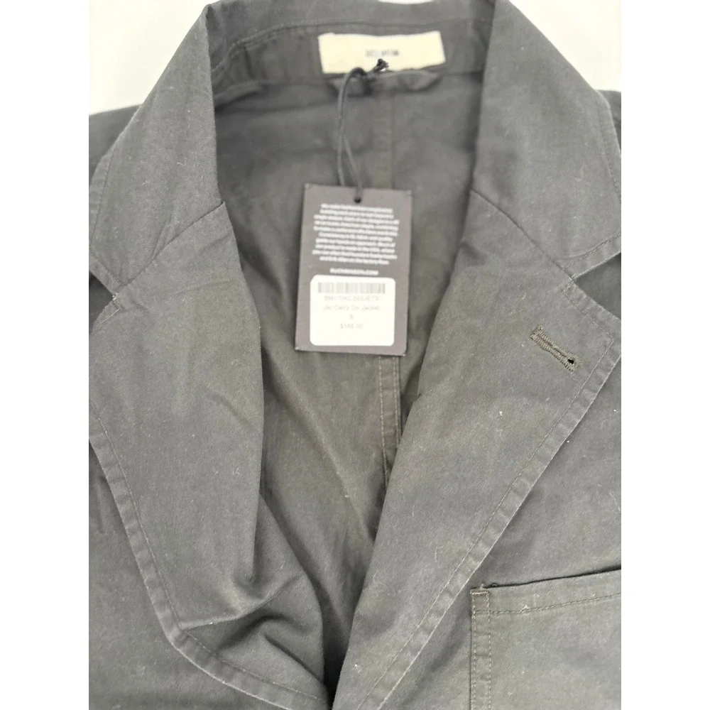 Buck Mason Jet Carry On Jacket Mens Small Black Cotton Blazer